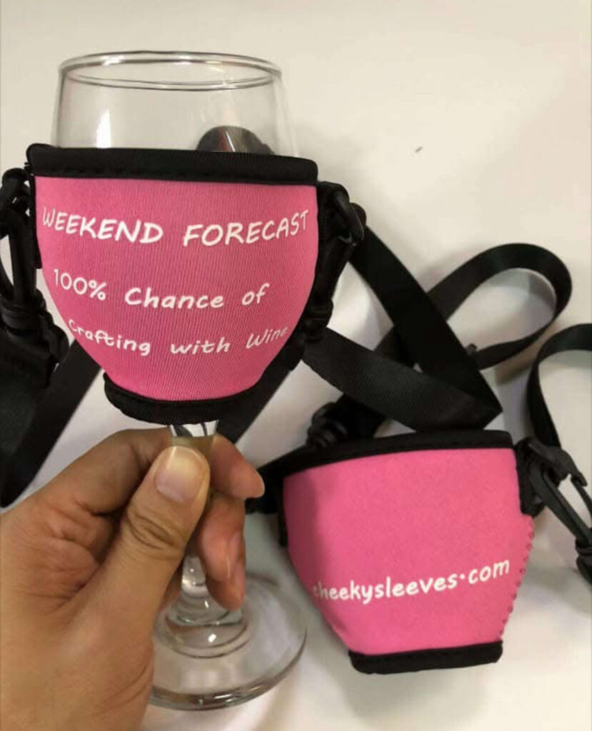 Wine Glass Gift Sets - 2 wine glasses & 2 - 2 oz Drink Blends